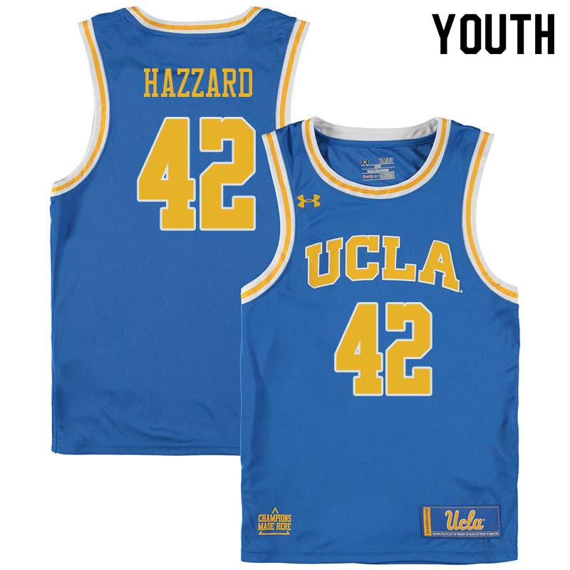 Youth #42 Walt Hazzard UCLA Bruins College Basketball Jerseys Sale-Blue